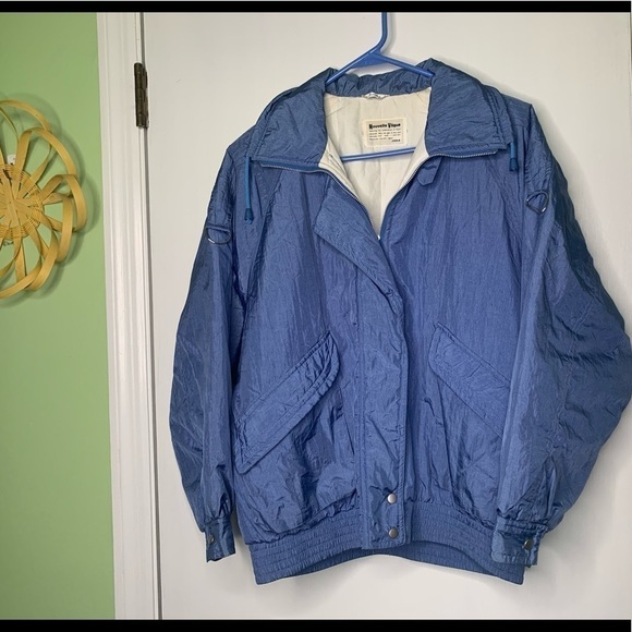 ❄️ Nouvelle Vague Joola vintage, blue puffy windbreaker jacket - Picture 2 of 12
